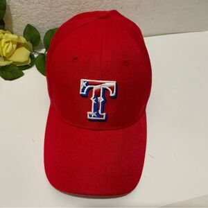 Texas Rangers MLB Dr Pepper Baseball Cap Hat Red Adjustable American Flag
